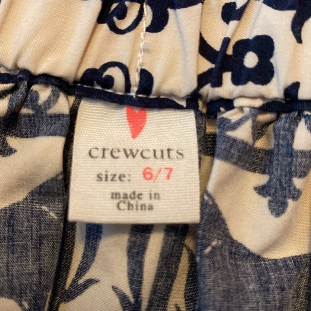 Super cute skirt with navy horse print on cream girl’s size 6/7 - Picture 5 of 8